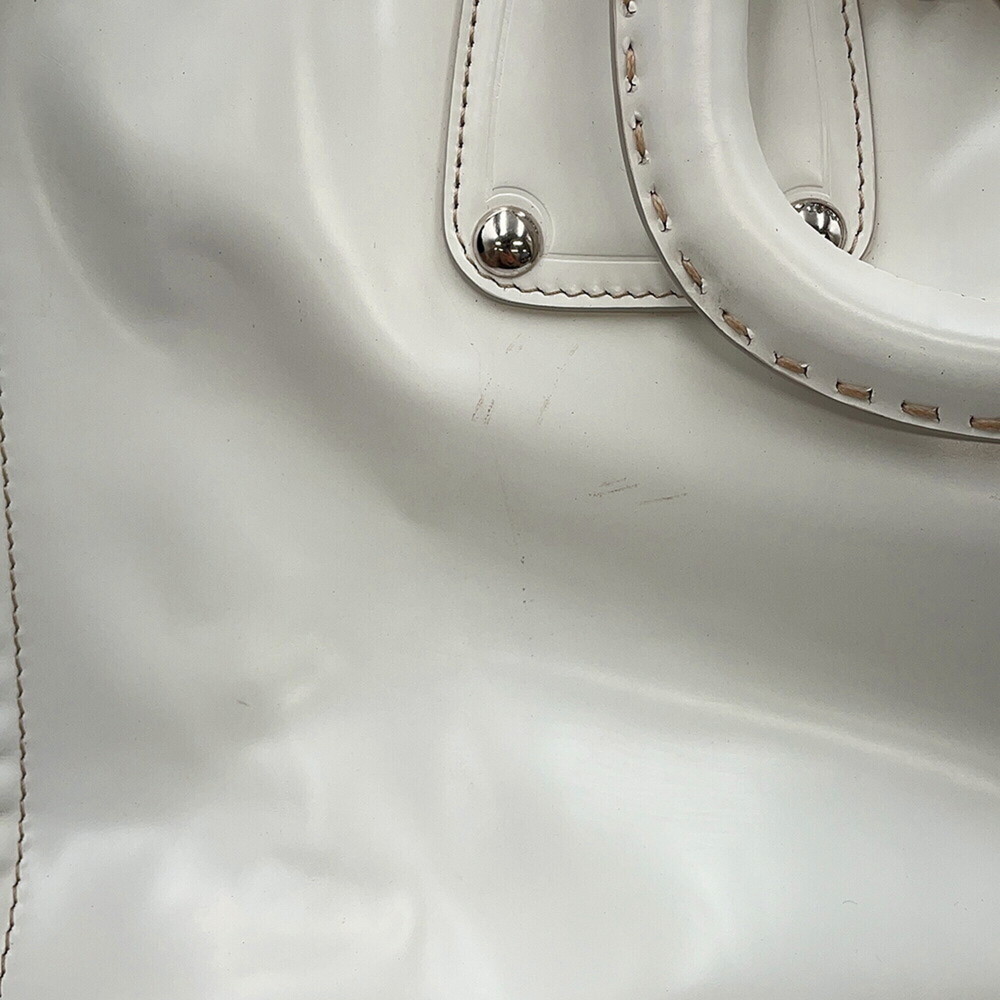 Prada handbag, crystal leather, PRADA 2-way, white. - Picture 7 of 16